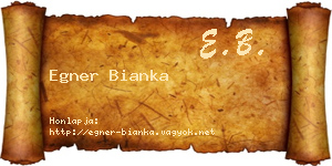 Egner Bianka névjegykártya